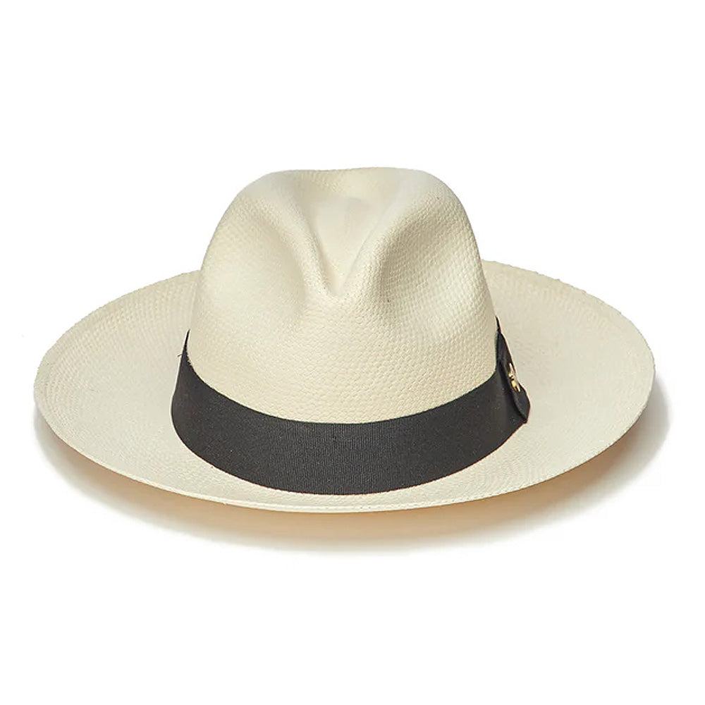 Austral Hats - White Panama Hat with Black Band