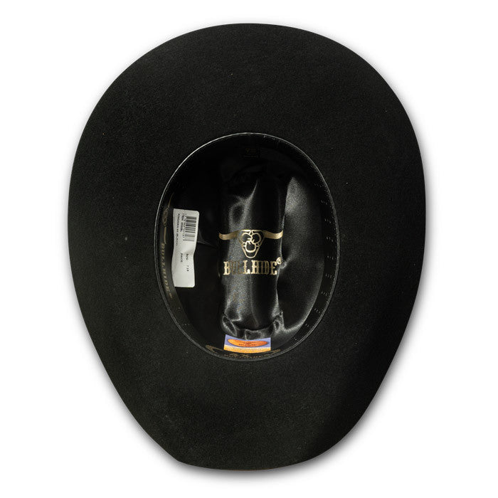 Bullhide Hats by Montecarlo - 4X "Kingman" Wool Felt Black Cowboy Hat - Rhinestone Buckle