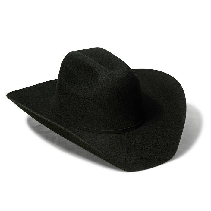 Bullhide Hats by Montecarlo - 4X "Kingman" Wool Felt Black Cowboy Hat - Rhinestone Buckle