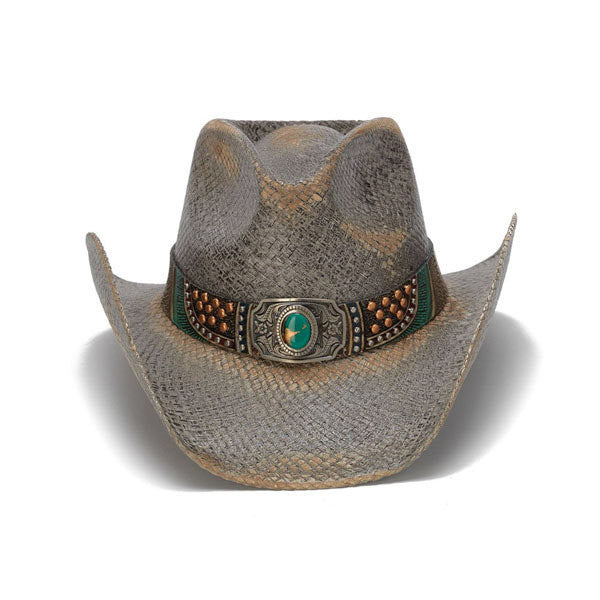Stampede Hats - Studded Turquoise Blue Stone Cowboy Hat