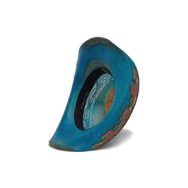 Stampede Hats - Blue Rose Straw Cowboy Hat