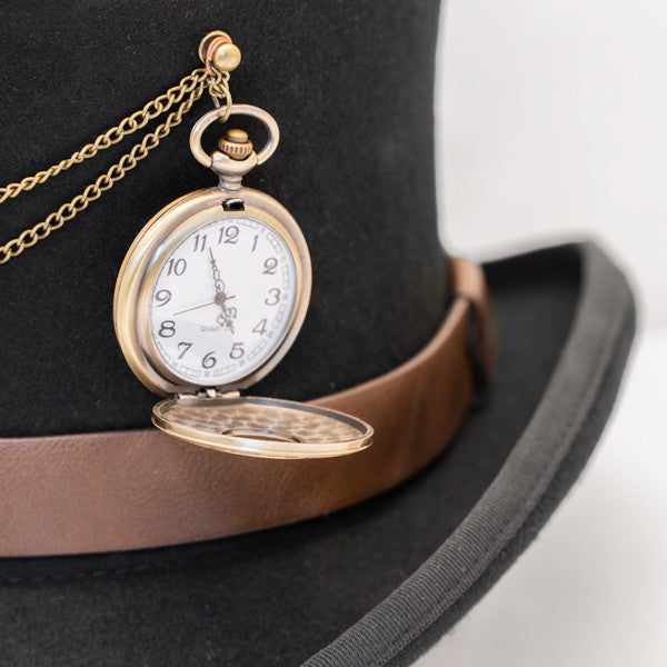 Kenny K - "The Time Traveler" Steam Punk Wool Felt Top Hat