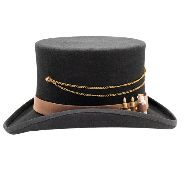 Kenny K - "The Time Traveler" Steam Punk Wool Felt Top Hat
