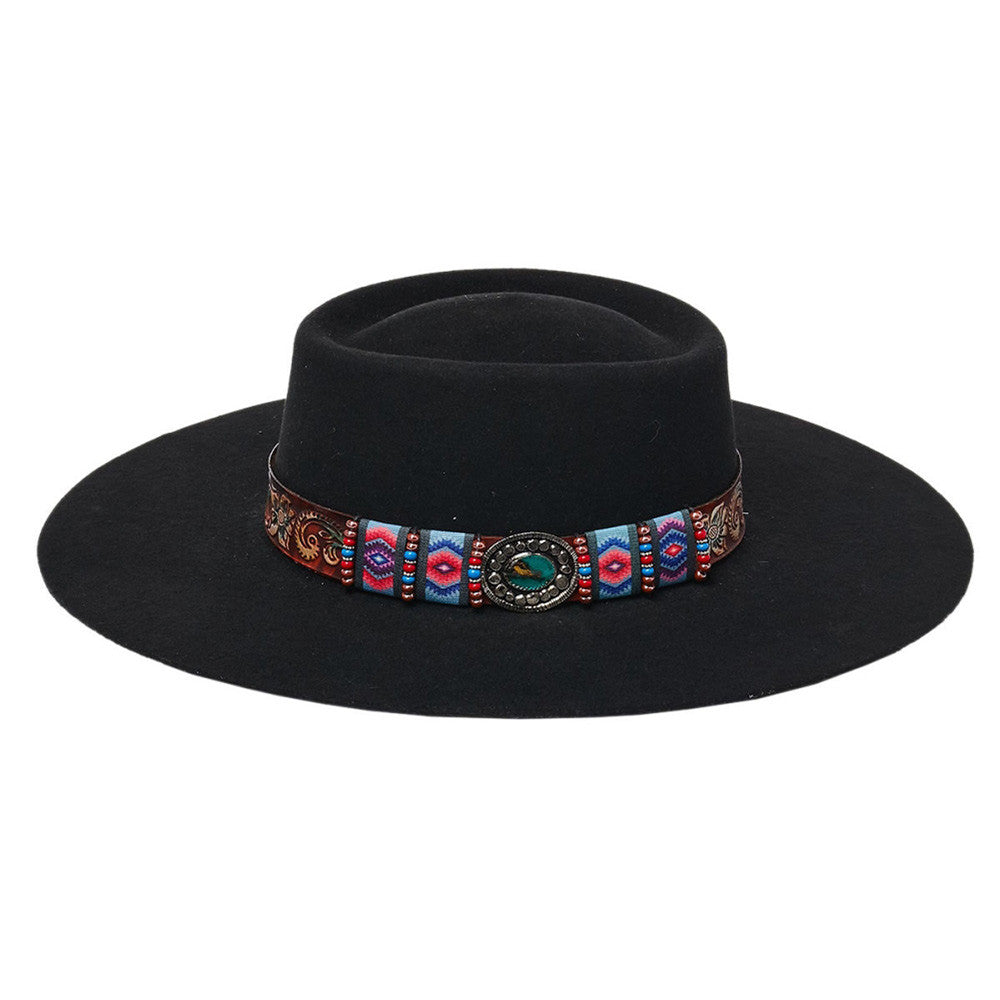 Stampede Hats - “Midnight” Wool Felt Bohemian Bolero Hat