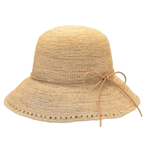 Sun 'N' Sand - Madelyn Crochet Raffia Cloche Hat
