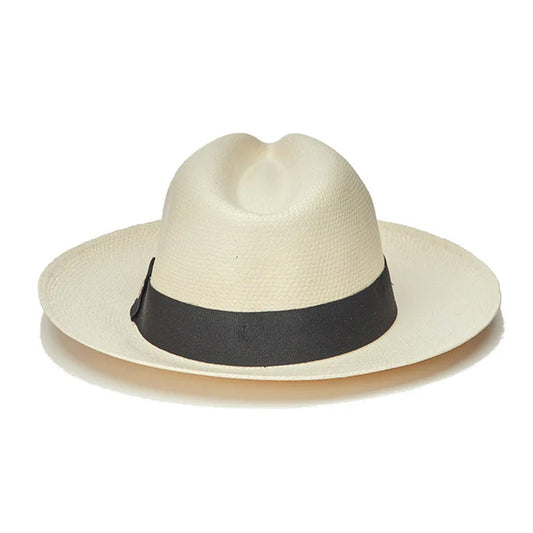 Austral Hats - White Panama Hat with Black Band