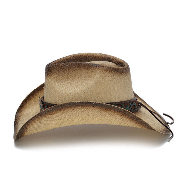 Stampede Hats - Mizzie Turquoise Gem Leaf Print Western Hat