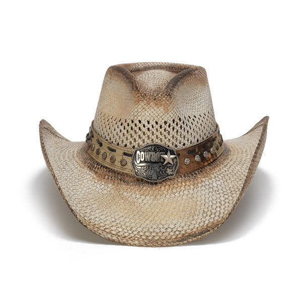 Stampede Hats - “Cowboy” Concho Western Light Straw Hat