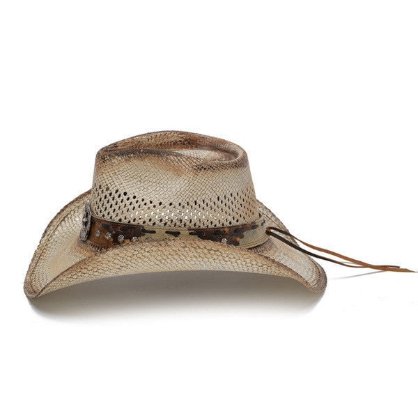 Stampede Hats - “Cowboy” Concho Western Light Straw Hat