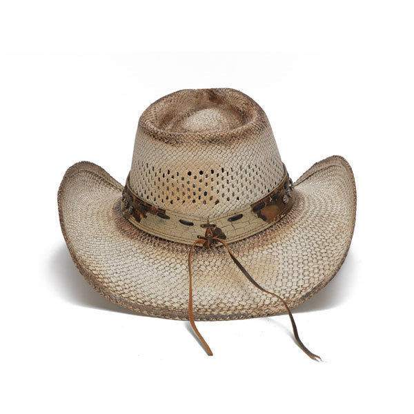 Stampede Hats - “Cowboy” Concho Western Light Straw Hat
