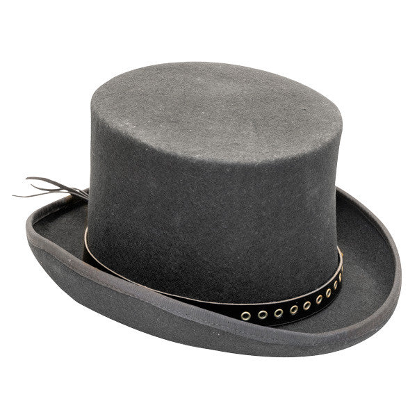 Kenny K - "The Conductor"  Steam Punk Wool Felt Top Hat w- Cogs