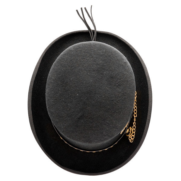 Kenny K - "The Conductor"  Steam Punk Wool Felt Top Hat w- Cogs